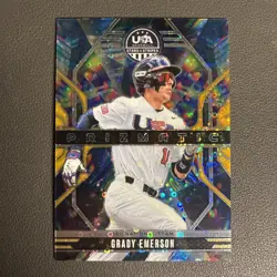 2026 Panini Stars & Stripes Prizm - Prizmatic Grady Emerson #3 Gold Prizm 09/10 - Image 1