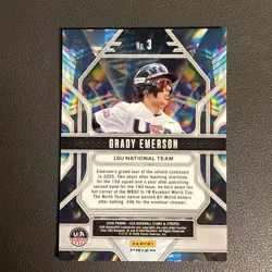 2026 Panini Stars & Stripes Prizm - Prizmatic Grady Emerson #3 Gold Prizm 09/10 - Image 2