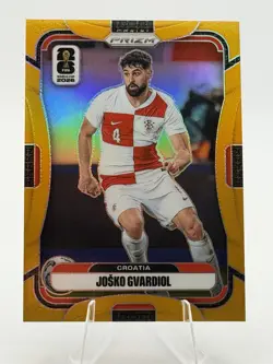 2026 Panini Prizm Josko Gvardiol Gold Prizm /10 Croatia 09/10 - Image 1