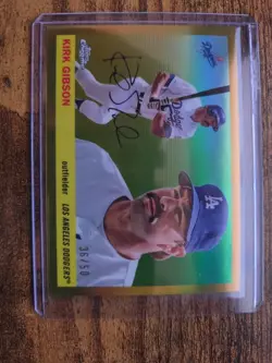 2025 Topps Chrome Platinum Kirk Gibson Gold Refractor #/50 Dodgers - Image 1