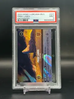 PSA 9 MINT Pride Lands Into The Inklands Enchanted Disney Lorcana Card #207/204 - Image 1