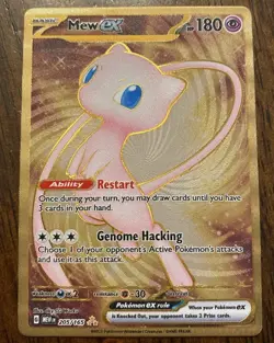 Mew ex 205/165 151 Metal Card Gold Pokemon Card - Scarlet & Violet 151 - NM/M - Image 1