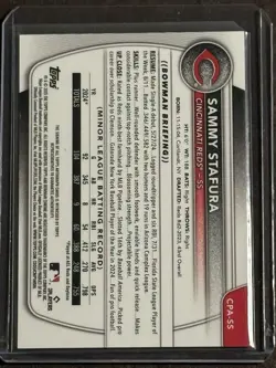 2025 Bowman Chrome Sammy Stafura 1st Bowman Gold Lava Refractor Auto /50 - Image 2