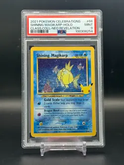 PSA 9 MINT Shining Magikarp Celebrations Classic Coll. Holo Pokemon Card #66/64 - Image 1