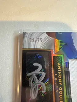2024 Panini Gold Standard Anthony Gould RC Jumbo Platinum Patch Auto /75 #TB - Image 3