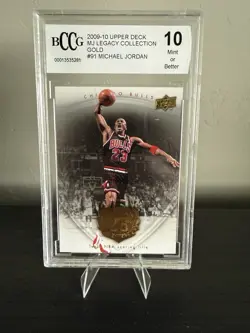 Upper Deck 2009-10 MJ Legacy Collection Gold #91 Michael Jordan Bulls BCCG 10 - Image 1
