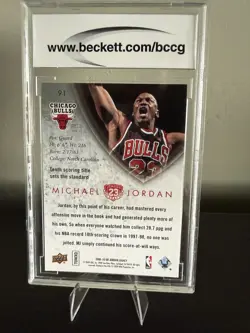 Upper Deck 2009-10 MJ Legacy Collection Gold #91 Michael Jordan Bulls BCCG 10 - Image 2