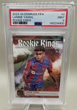 2023-24 Donruss FIFA Lamine Yamal the Rookies #25 PSA 9 - Image 1
