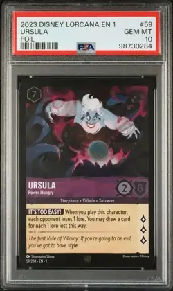 2023 DISNEY LORCANA EN 1-THE FIRST CHAPTER 59 URSULA - POWER HUNGRY FOIL - Image 1