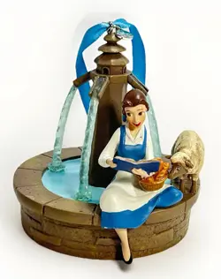 Disney Store Belle Fountain Musical Ornament Beauty And The Beast 2016 Tested - Image 1