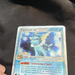 Nintendo Pokemon TCG Vaporeon ex Delta Species 110/113 Holo Ultra Rare 2005 - Image 2