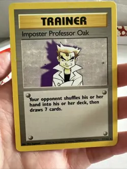 Pokemon TCG Imposter Professor Oak Base Set Unlimited 73/102 MP - Image 1