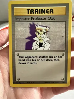 Pokemon TCG Imposter Professor Oak Base Set Unlimited 73/102 MP - Image 2