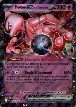 Carte Pokemon Mewtwo EX de la Team Rocket SVP 205 PROMO JUMBO FR NEUVE - Image 1