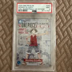 2026 One Piece Promos College Basketball US Voyage Monkey D. Luffy #P-055 PSA 9 - Image 2