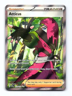Atticus 133/131 Holo Ultra Rare Prismatic Evolutions Pokemon Near Mint - Image 1