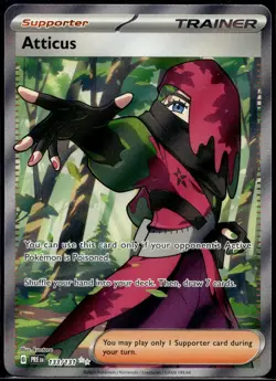 Atticus - 133/131 133/131 Holo Ultra Rare SV: Prismatic Evolutions Pokemon NM/M - Image 2