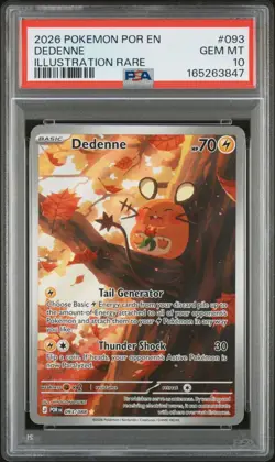 2026 POKEMON POR EN-PERFECT ORDER ILLUSTRATION RARE #093 DEDENNE PSA 10 - Image 2