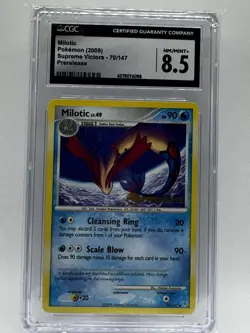 POKEMON MILOTIC LV. 49 #70/147 PRERELEASE STAMP SUPREME VICTORS 2009 CGC 8.5 NM - Image 1