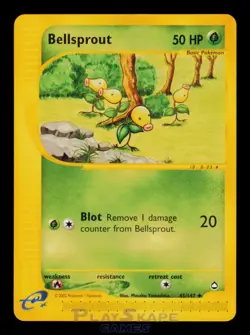 Pokemon Card Bellsprout 45/147 Aquapolis Uncommon WOTC Vintage LP 2002 - Image 1