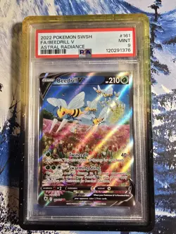 PSA 9 Beedrill V (Alternate Full Art) 161/189 Astral Radiance Holo - Image 1