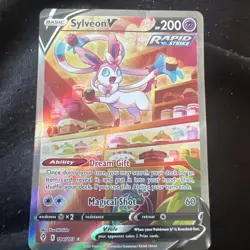Pokemon Sylveon v TCG Alternative Art Card Evolving Skies 184/203 - Image 1