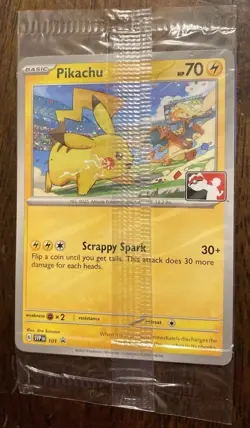 SEALED Pikachu 2003 Pokemon Play League Stamped Black Star Promo SVP 101 SVPEN - Image 1
