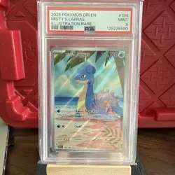 2025 Pokemon Destined Rivals Illustration Rare #194 Misty's Lapras Mint PSA 9 - Image 1