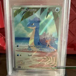 2025 Pokemon Destined Rivals Illustration Rare #194 Misty's Lapras Mint PSA 9 - Image 2