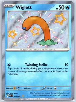 Wiglett - 121/091 Near Mint SV: Paldean Fates Pokemon Shipnow Baby Shiny - Image 1