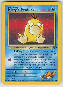 Misty's Psyduck 90/132 Common Gym Challenge Pokemon Unlimited Moderately Played - Image 1