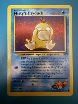 Pokemon TCG Misty's Psyduck 90/132 Gym Challenge English - Image 1