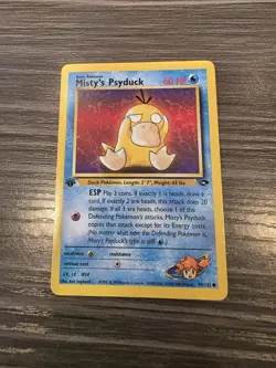NM / MINT! Pokemon TCG - Misty's Psyduck 90/132 Gym Challenge 1st Edition - Image 1