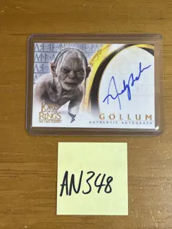 Lord Of The Rings The Two Towers Andy Serkis / Gollum autograph card Topps 2003 - Image 1