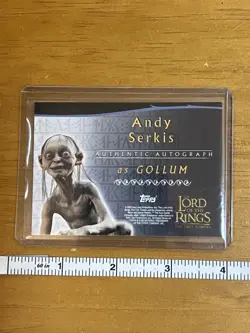 Lord Of The Rings The Two Towers Andy Serkis / Gollum autograph card Topps 2003 - Image 2