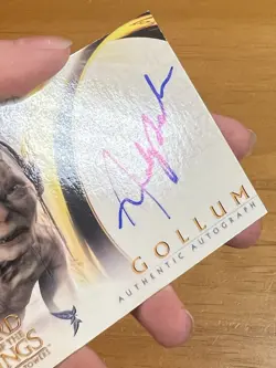 Lord Of The Rings The Two Towers Andy Serkis / Gollum autograph card Topps 2003 - Image 4