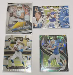 Justin Herbert 4 Card Lot - Panini Prizm Rookie Select Green Black - Chargers - Image 1