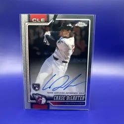 Topps 2026 Chrome Cleveland Gaurdians Chase DeLauter on card auto. RA-CD - Image 1