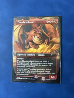 1X Themberchaud BORDERLESS MINT MTG Magic SLX D&D Promo Dragon EDH - CHEAPEST - Image 1
