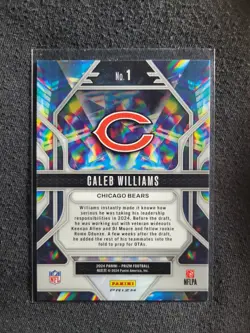Caleb Williams 2024 Prizm #1 Prismatic Green Prizm RC Rookie Card Bears - Image 2