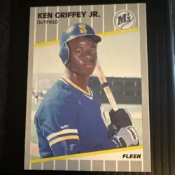 Fleer 1989 Ken Griffey Jr #548 Seattle Mariners Rookie MLB Baseball Card - Image 1