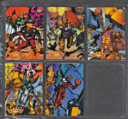 1992-93 Upper Deck FaniMation LOT OF 5 MJ Bird Malone Mutombo MJ & Bird MINT MJ - Image 1