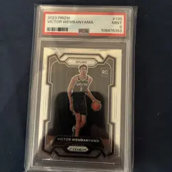Panini Prizm 2023-24 Victor Wembanyama #136 Rookie Base PSA 9 Spurs 🔥🔥 - Image 1