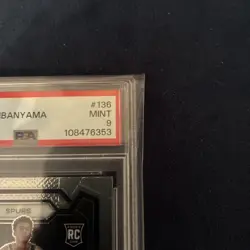 Panini Prizm 2023-24 Victor Wembanyama #136 Rookie Base PSA 9 Spurs 🔥🔥 - Image 2