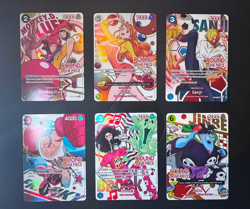 ROUND 1 x ONE PIECE Card Promo 6 Card Set - Luffy Nami Sanji Franky Brook Jinbe - Image 1