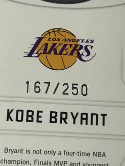 2009 Panini Certified Kobe Bryant Gold Team /250 Red #1 2010 Lakers - Image 3