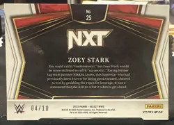 Zoey Stark 2023 WWE Panini Select Gold Flash Prizm /10 - Image 2