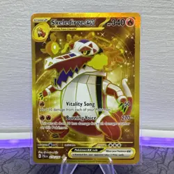 Pokemon TCG Skeledirge Ex 272/193 Paldea Evolved Gold Full Art NM - Image 1