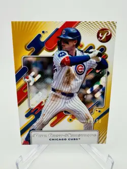 2025 Topps Pristine Pete Crow-Armstrong #6 Gold Refractor 03/50 Chicago Cubs - Image 2