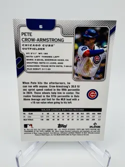 2025 Topps Pristine Pete Crow-Armstrong #6 Gold Refractor 03/50 Chicago Cubs - Image 4